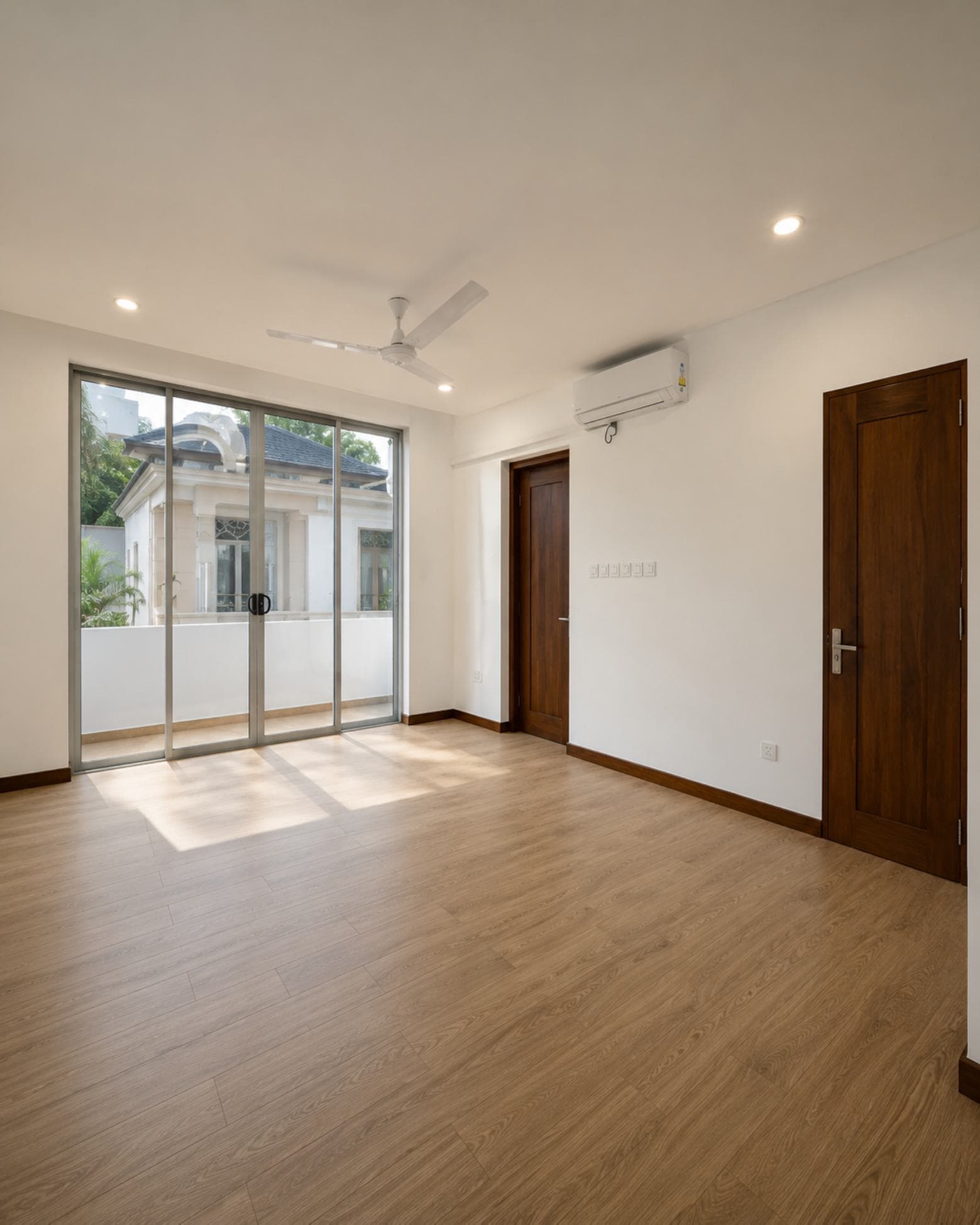 No. 45, Mallikarama Road, Ratmalana — bedroom with sliding doors onto the balcony